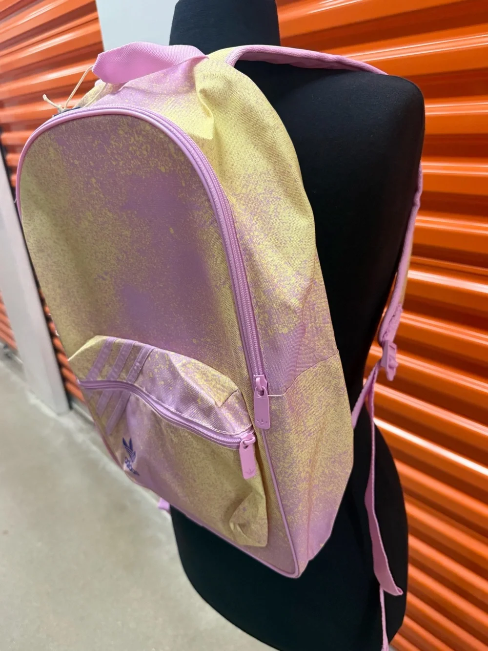 NWT Adidas Pastel Pink and Yellow Ombre Backpack